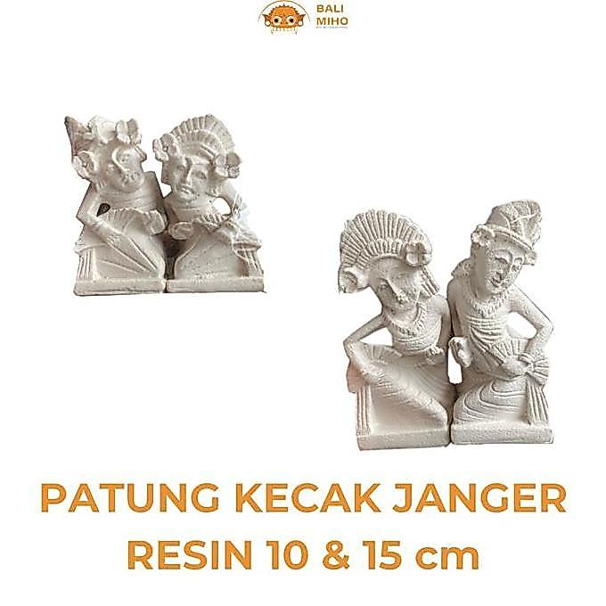 Ready...Ready...Ready...] Patung Kecak Janger resin Berpasangan Batu Putih - Patung Kecak Janger Bat
