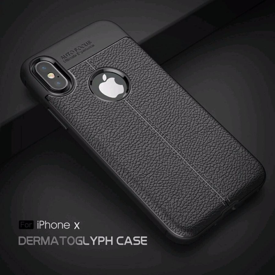 CASE IPHONE X AUTOFOCUS KULIT CASE CARBON LEATHER HIGH QUALITY