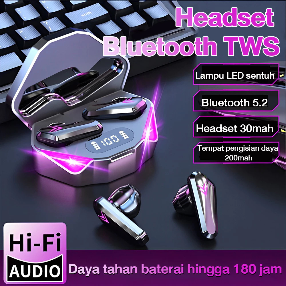X15 TWS Gaming Headset Bluetooth 5.1 No Delay/Terbaru