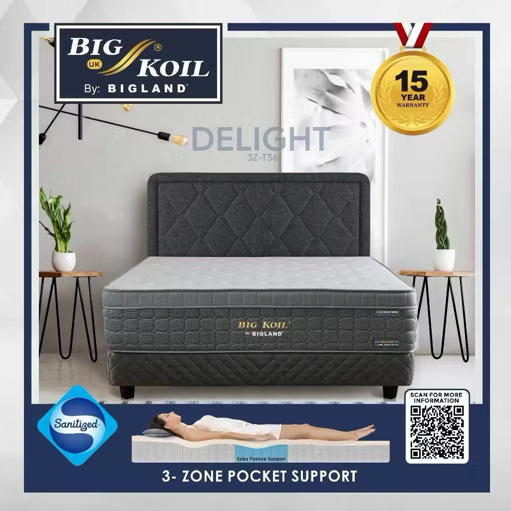 Big koil by Bigland type Delight T-36 (Hanya Matras) Ukuran 180X200