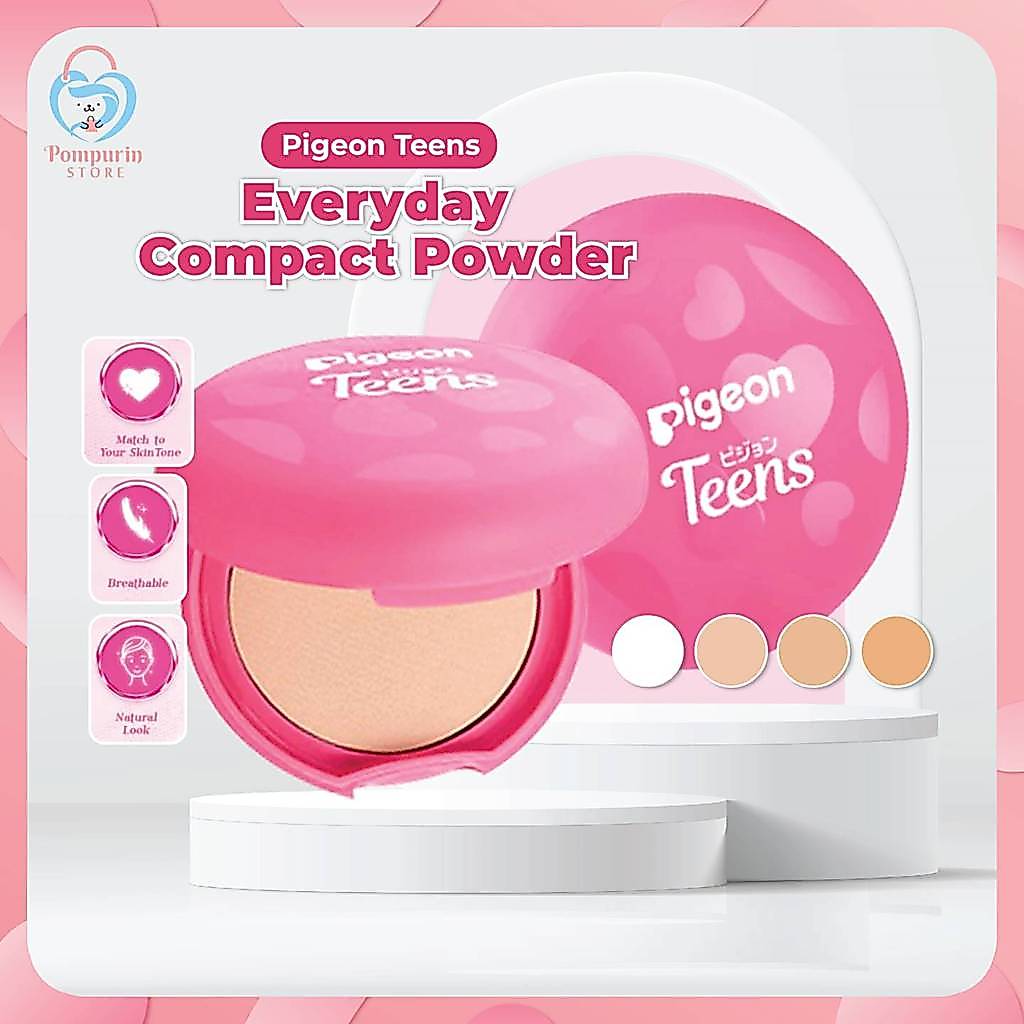 Pigeon Teens Everyday Compact Powder - Bedak Padat Pigeon Pack Pink