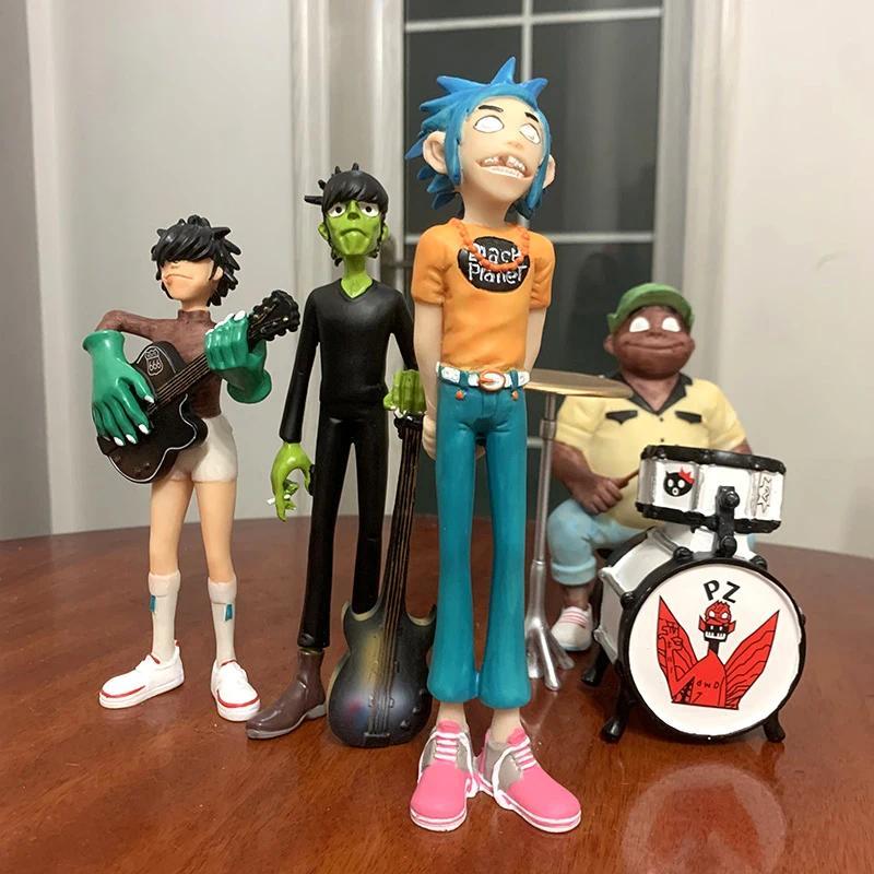 UK Virtual Gorillaz Band Action Figure HIP HOP Rock Band Member Resin Collection 2D Noodle Murdoc Ru