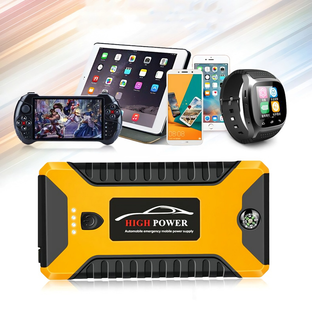 vtoman v6 + jump starter aki mobil motor power bank 10000mah jumper aki