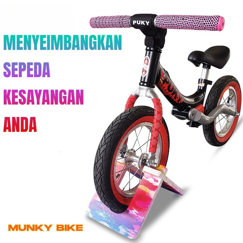 Foto Paddock Paddok Jagrak Standar Peyangga Stand Lipat Pushbike Balance Bike Premium Sepeda Anak Papabike Bike 8