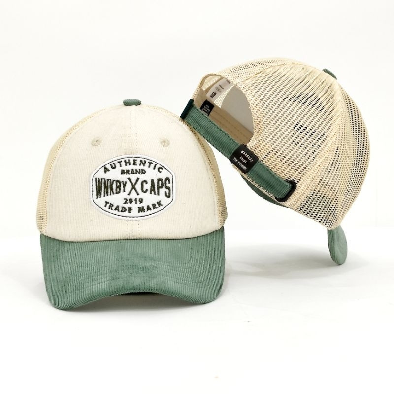 Wankbay Topi Trucker Corduroy Dessert sage