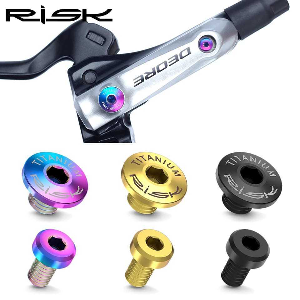 Foto Risk Baut Tutup Brake Lever Titanium Alloy Oil disc Cylinder Head Baut isi Minyak Rem Sepeda