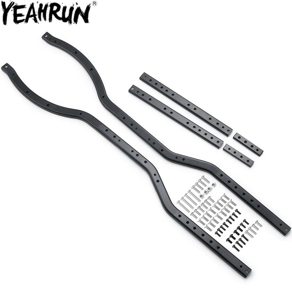 YEAHRUN Steel 6x6 Chassis Frame Rail Girder Side Frame for 1/10 RC Crawler Car Axial SCX10 90046 900