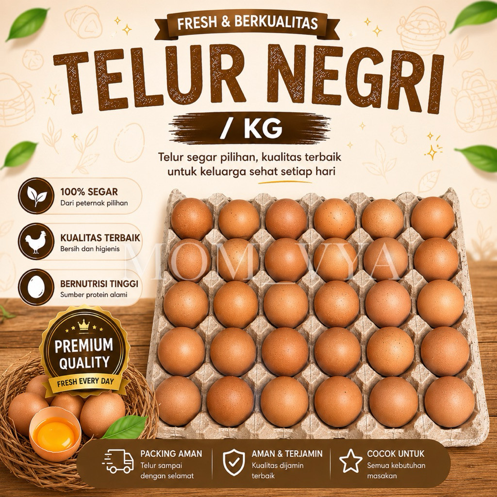 Telur Negri Dana Fresh 30 Butir  Top up (1,8 gr)| Saldo Kualitas Pilihan, Bersih Topup & Segar