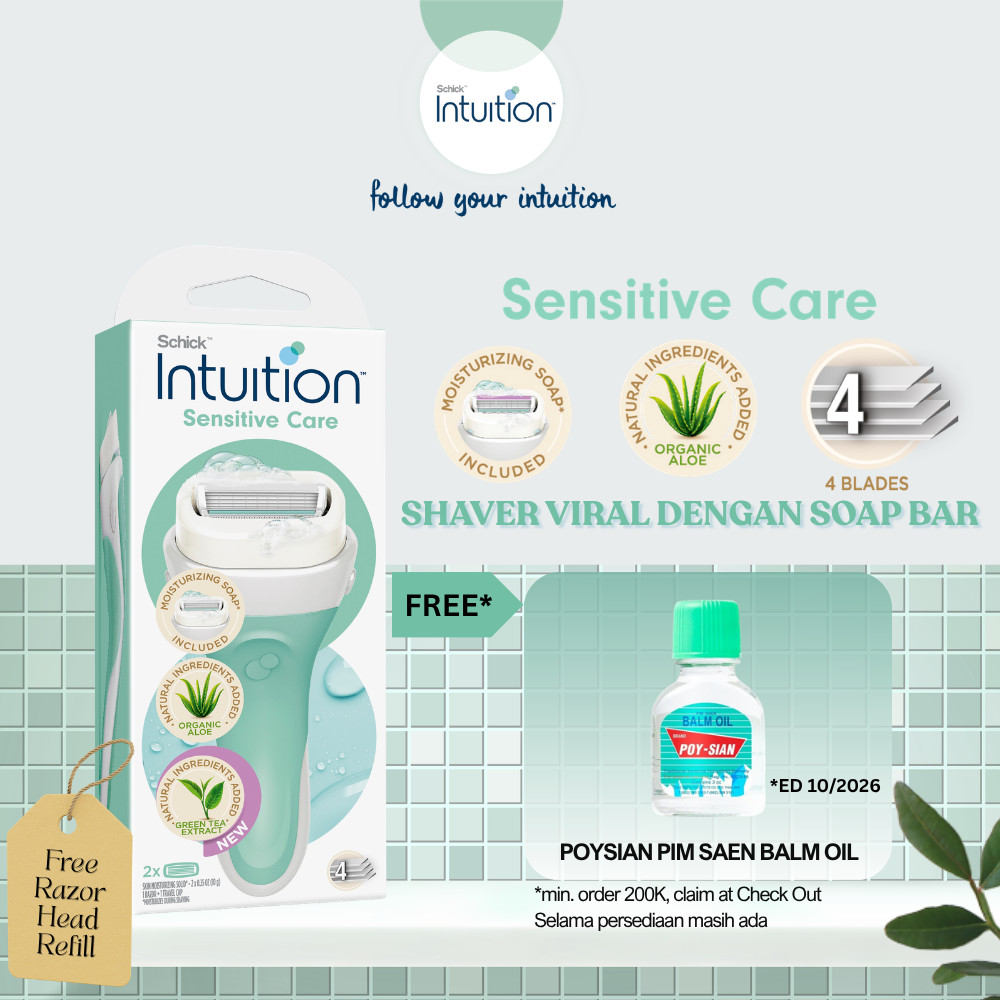 Schick Intuition Kit Sensitive Care - Alat Cukur Bulu Wanita