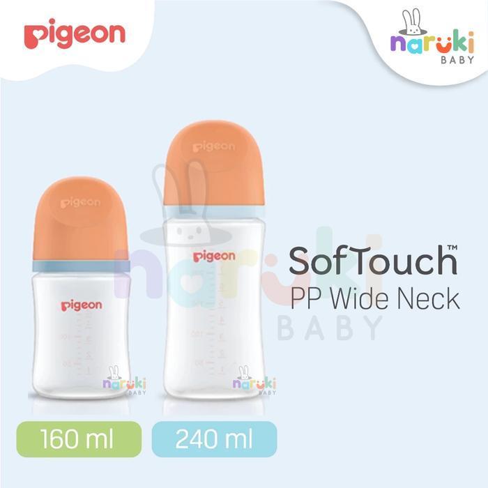 Pigeon Botol Susu Wide Neck 160ml Peristaltic Plus 160 ml 1pcs - Orange, 240mL NO NIPPLE