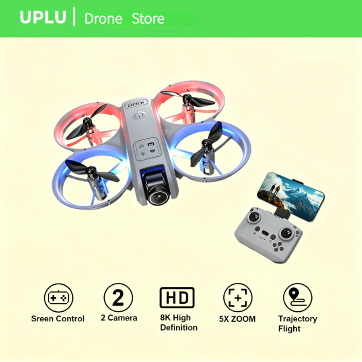 Uplu Drone - K100 MAX Drone Dual Camera Optical Flow Drone Aerial 360 Flip Anti Tabrak Mainan Drone