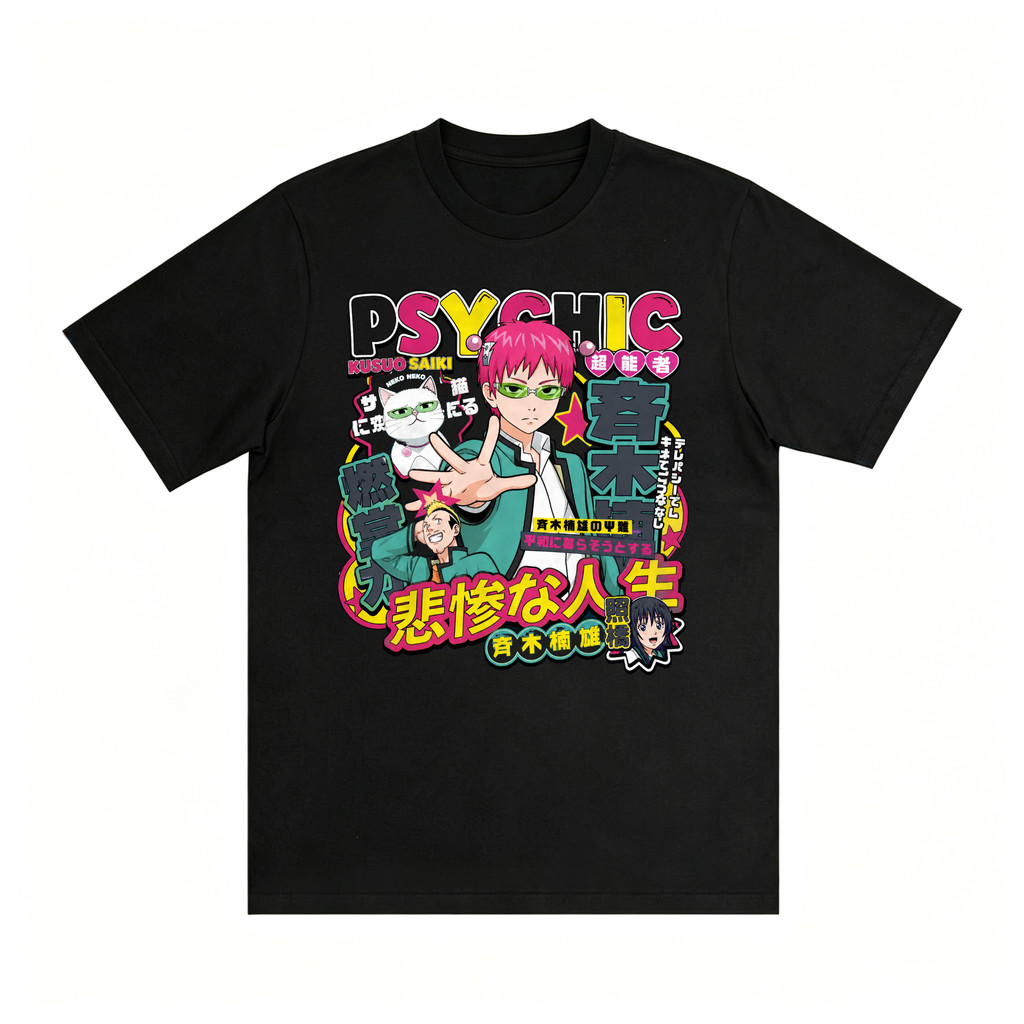 Kaos Anime Saiki Kusuo The Disastrous Life Of Saiki K Warna Cerah Unisex