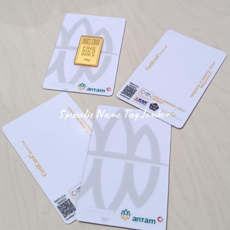 (READY STOK) REPLIKA ANTAM Card - DUMMY Kartu Certicard Antam Mahar TERMURAH Replika logam Mulia Ema