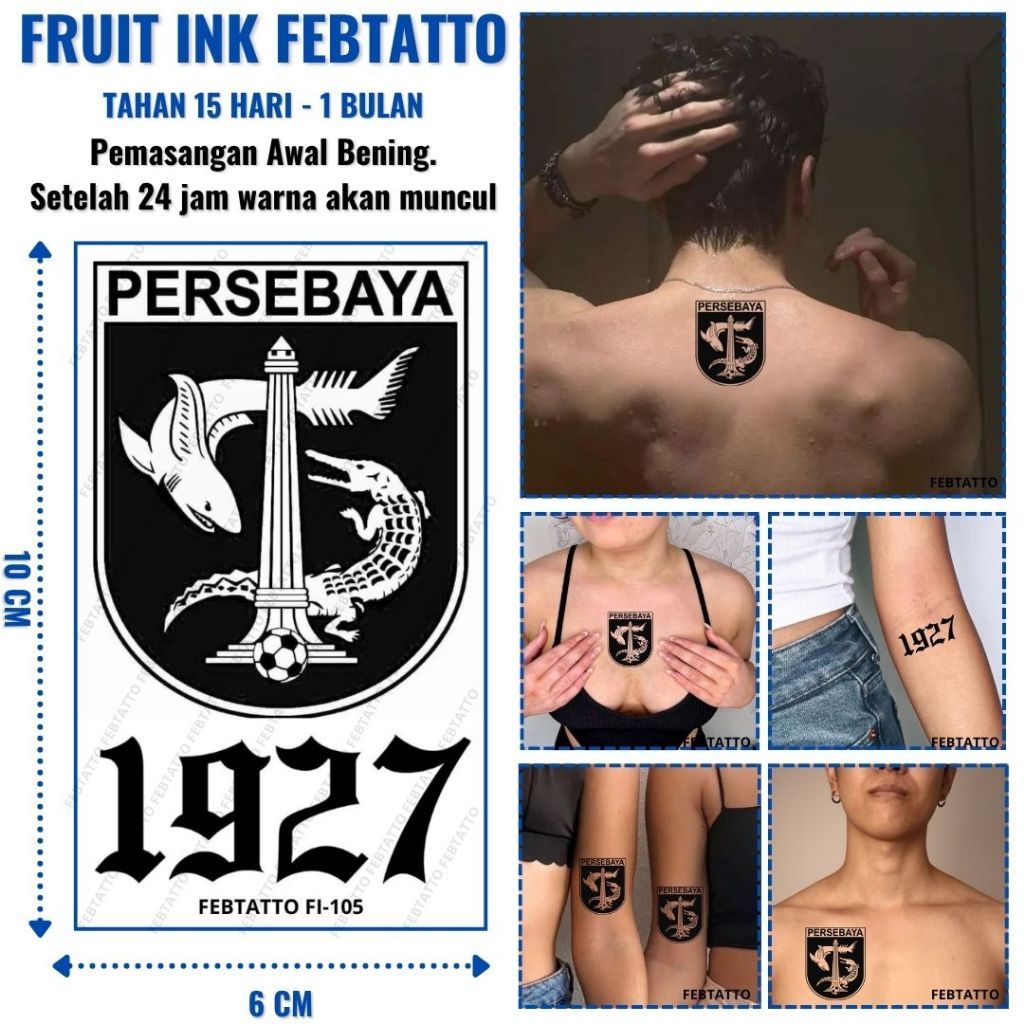 FRUIT INK Tato PERSEBAYA 1927 SURABAYA FI105