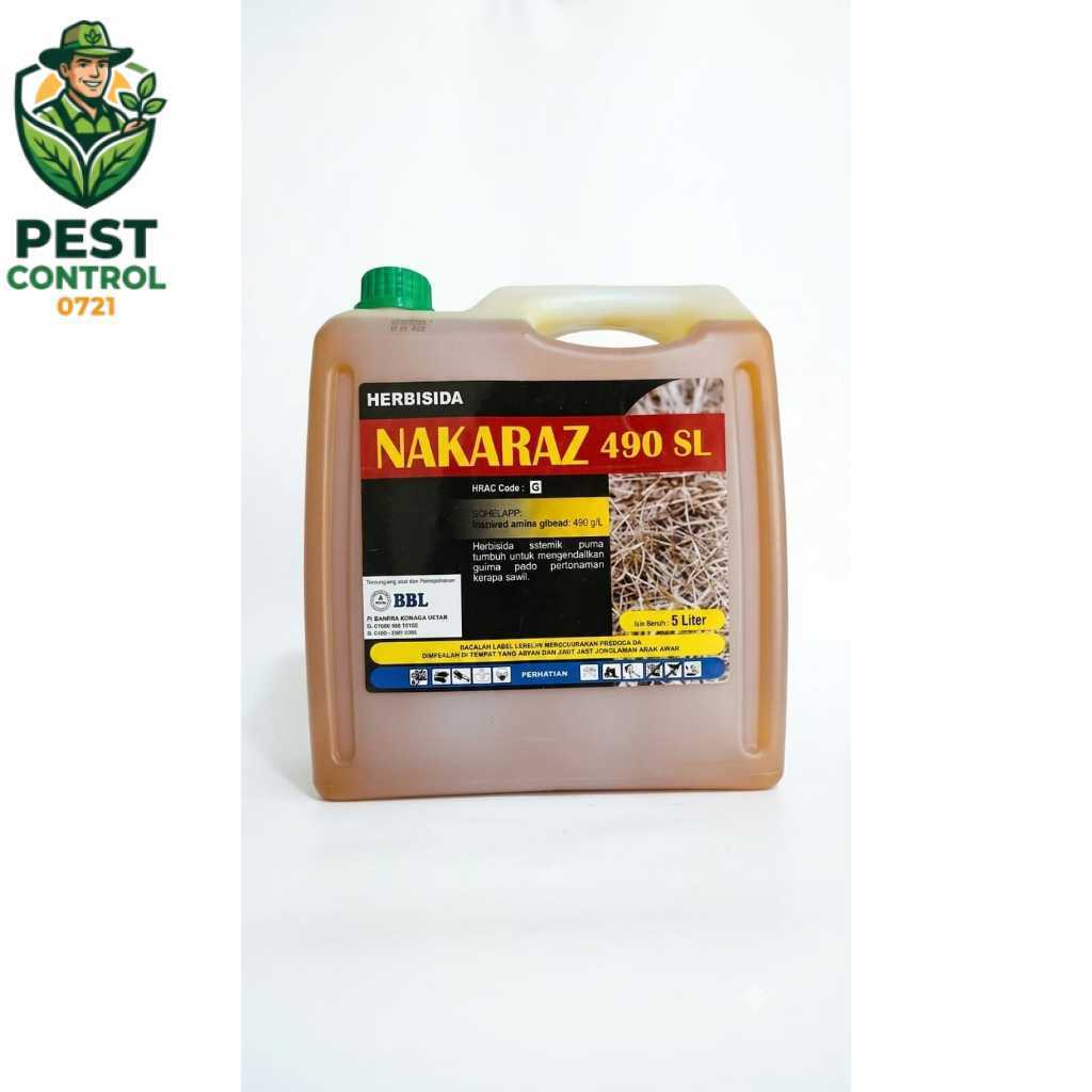 HERBISIDA NAKARAZ 490 SL 5 LITER | PEMBASMI RUMPUT GULMA DAUN LEBAR DAUN SEMPIT