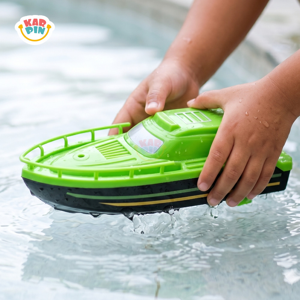 Karpin Speed Boat Mainan Perahu Motor Baterai Anak Kapal Laut Speedboat Toy