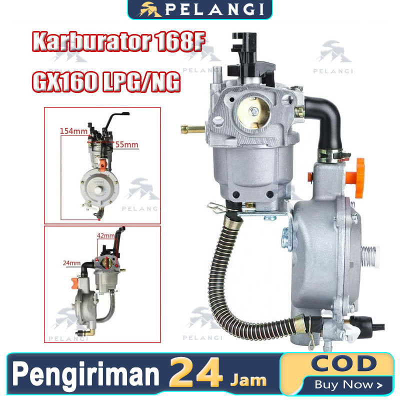 Karburator Lpg 168 2500 Car Converter Lpg 2,5 KW Carburetor GX160 GX200 Untuk Bahan Bakar lpg Pompa 