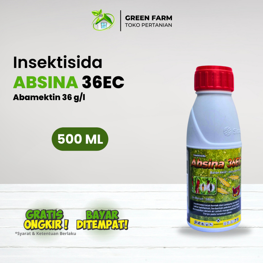 Insektisida Absina 36ec 500ml Abamektin 36 ec  Efektif Atasi Hama Tanaman