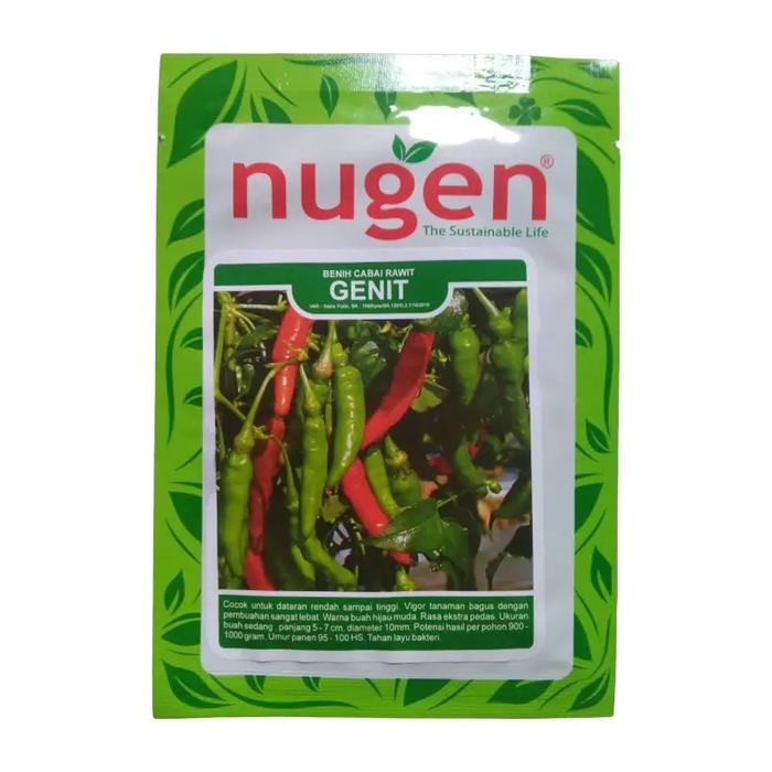 Nugen Benih Cabe Rawit Genit 10 Gram - Bibit Cabai Hijau Merunduk Pedas Ekstra untuk Dataran Rendah 
