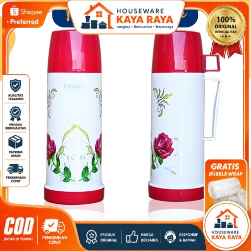 HKR - TERMOS AIR PANAS DINGIN VACUUM NOMURI 1L MOTIF PECAH BELAH