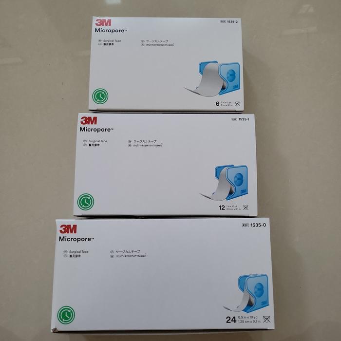 Micropore 1 Inch "3M",perban / plester luka - Putih, 1 Inch