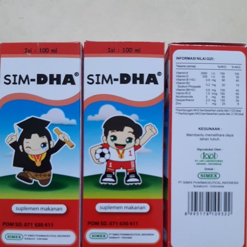 SIM-DHA SIM DHA syrup vitamin anak