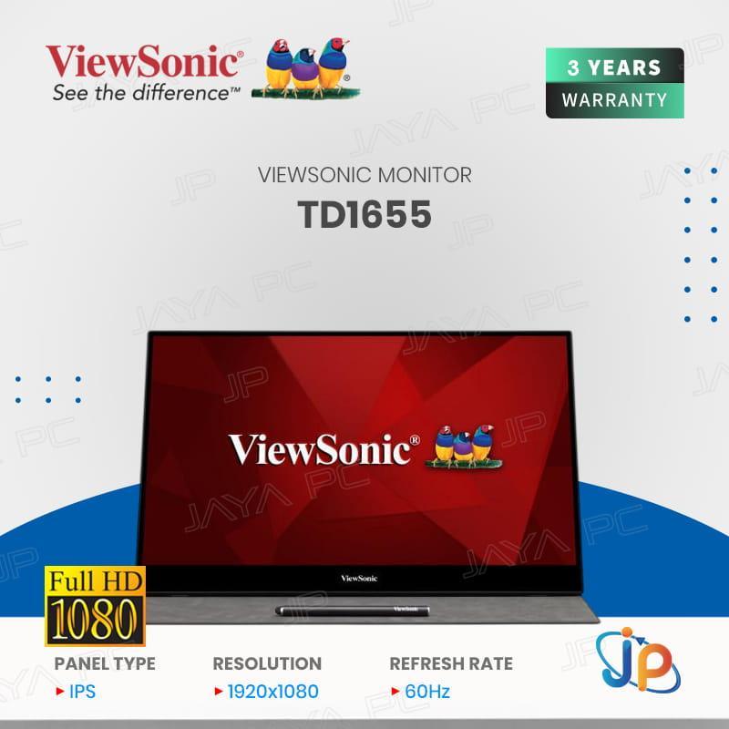 Monitor Viewsonic LED IPS Portable TD1655 - Full HD 16" Inch
