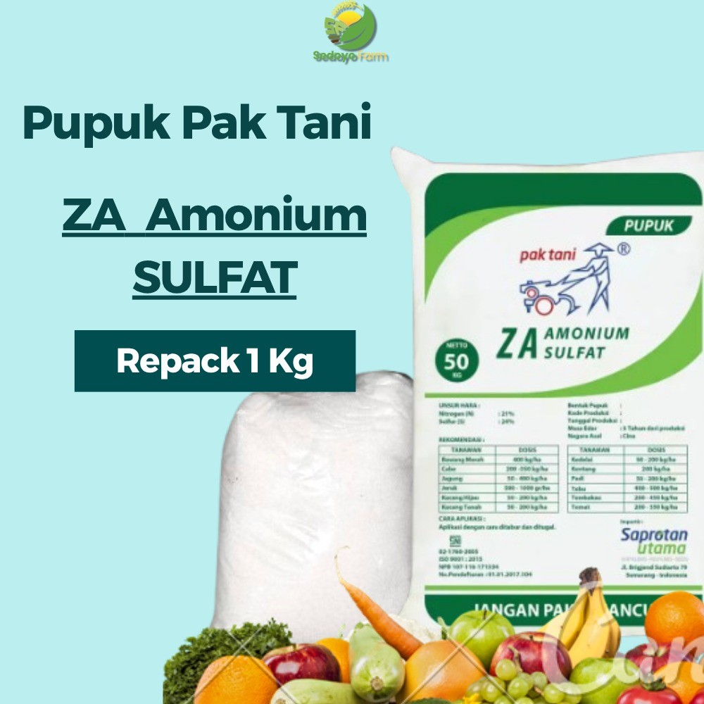 Pupuk ZA Pak Tani Kemasan Repack 1 Kg