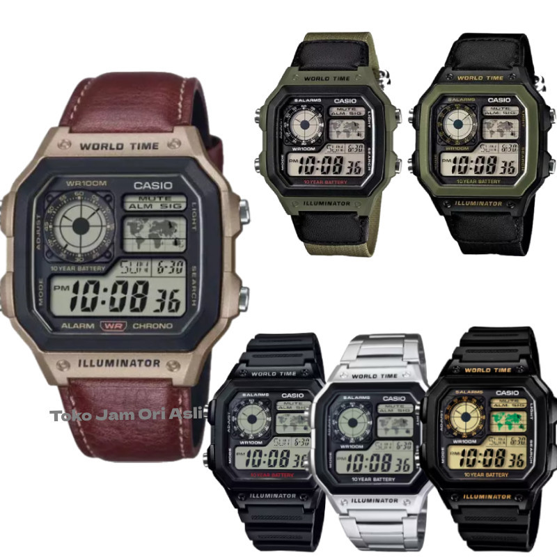 Promo Original Jam Tangan CASIO AE-1200 SERIES AE1200 AE-1200WH-1A AE-1200WH-1B AE-1200WHB-1B AE-120