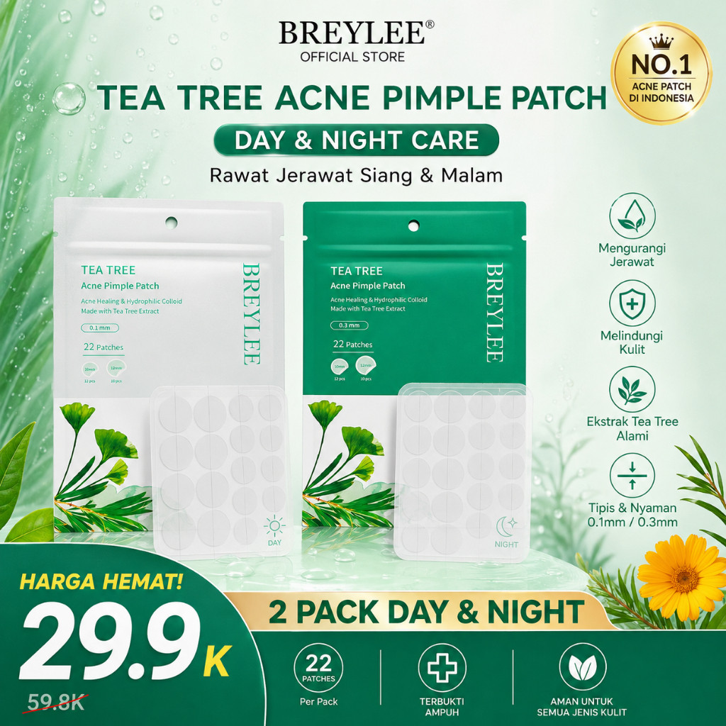 BREYLEE - Acne Pimple Patch Day and Night Paket Sticker Jerawat 0.1mm | 0.3mm