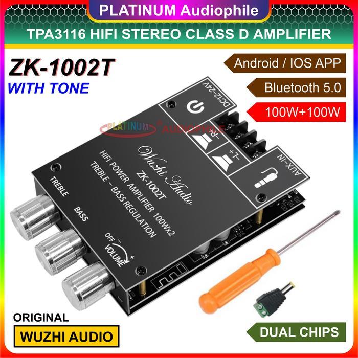 TPA3116 Amplifier Class D Bluetooth 5.0 Hifi Stereo Amplifier 2X 100W Original  ZK-1002 1002T - ZK-1