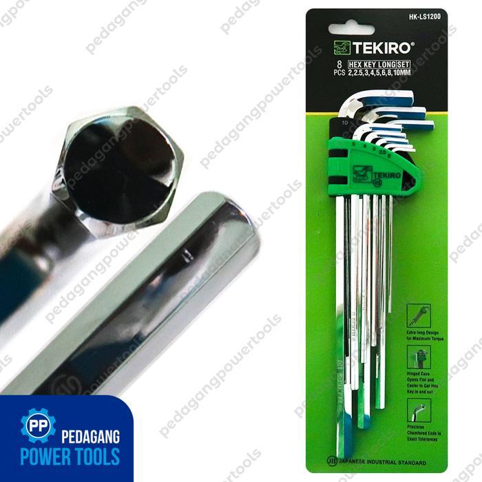 KUNCI L SET PANJANG 8 PCS TEKIRO HK-LS1200 - HK-LS1200