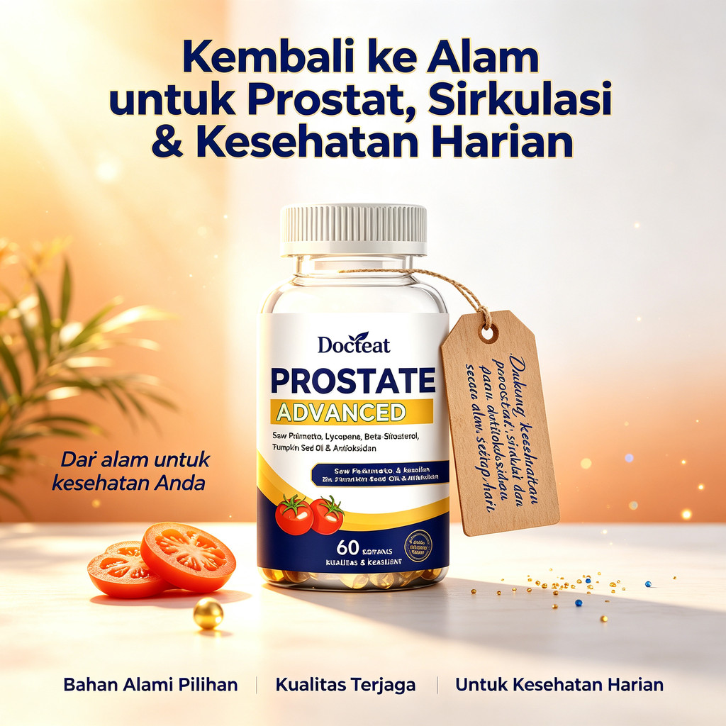 Docfeat Prostate Premium 60 Softgel Suplemen Pria Saw Palmetto Lycopene Zinc ly91717
