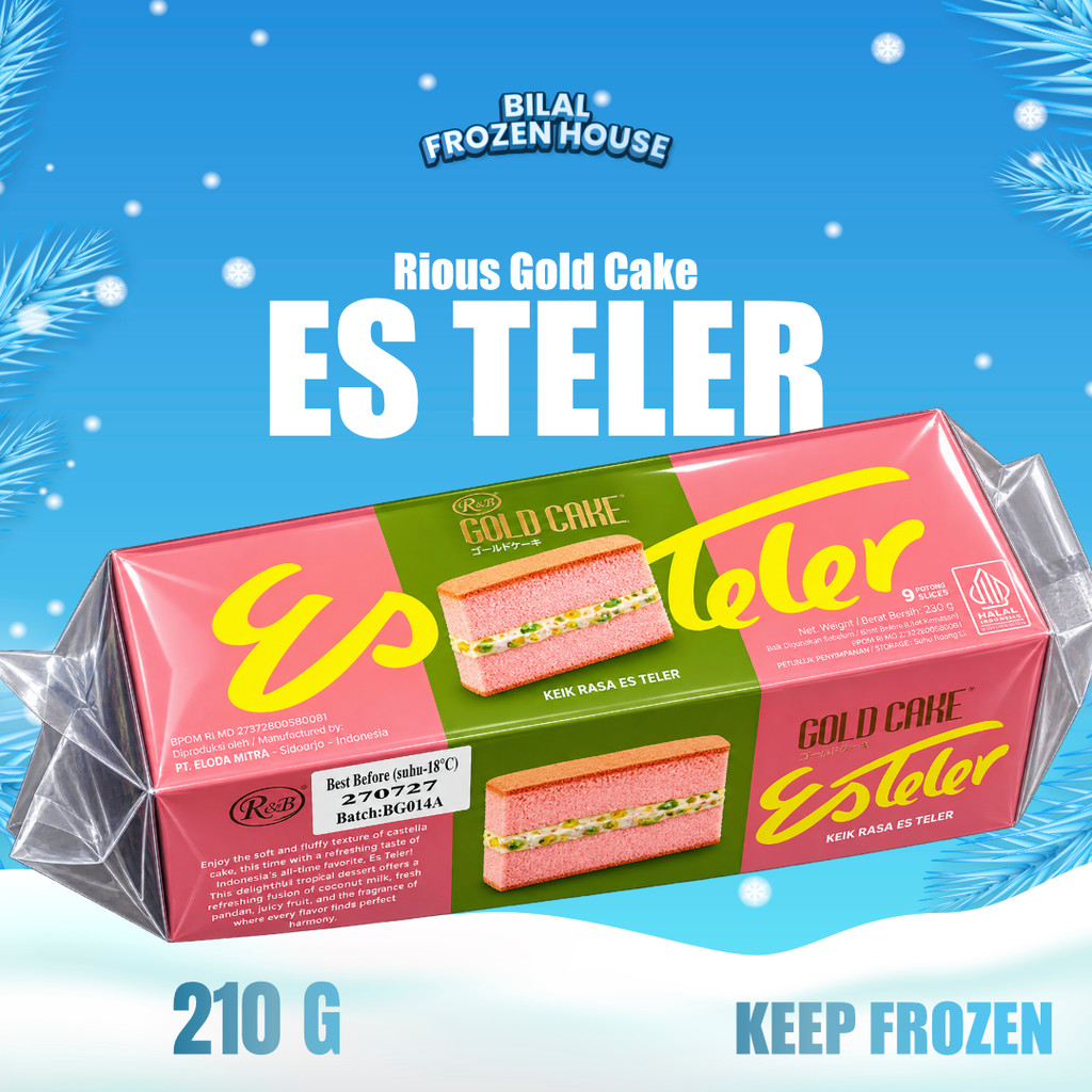 RIOUS - GOLD CAKE RASA ES TELER - 210g