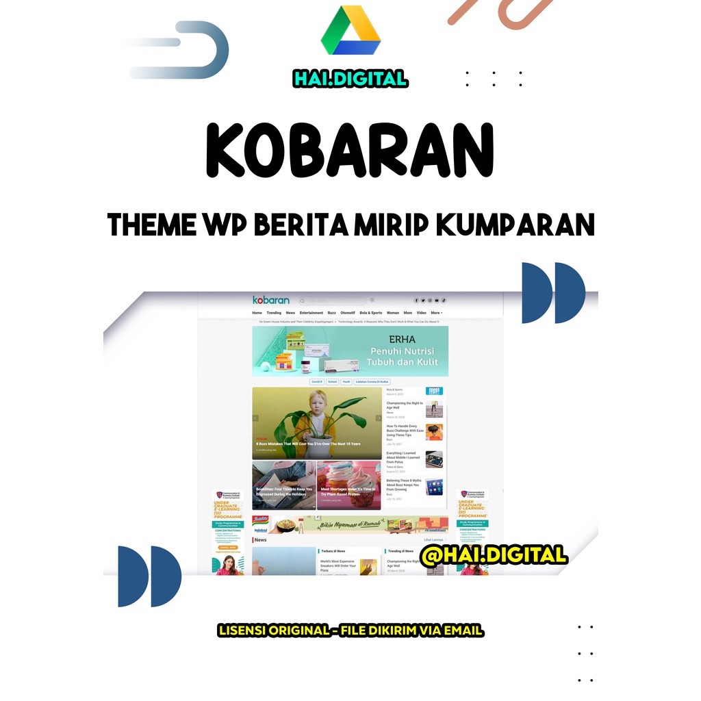 Kobaran Wordpress Theme Berita Mirip Kumparan - LISENSI ORIGINAL | TERMURAH