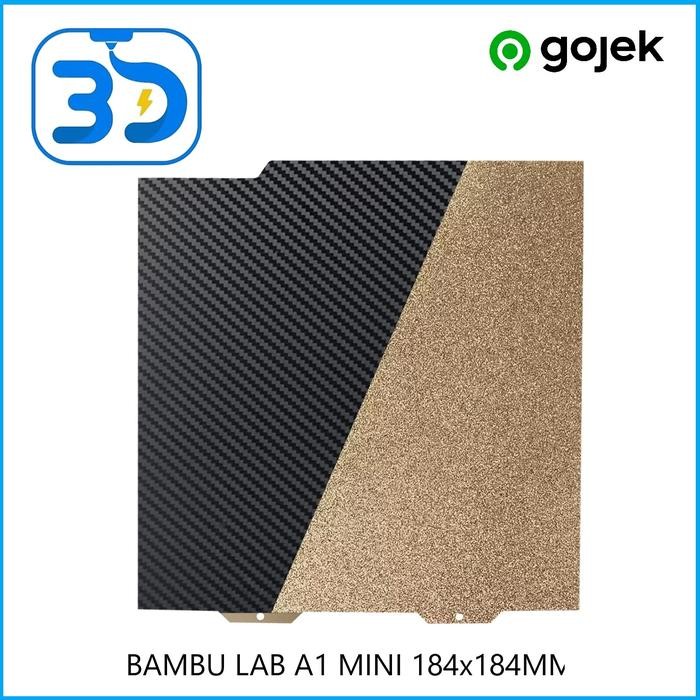 Double Side PEI-PET Carbon Bed for Bambu Lab A1 Mini 184*184mm Spring Steel Sheet