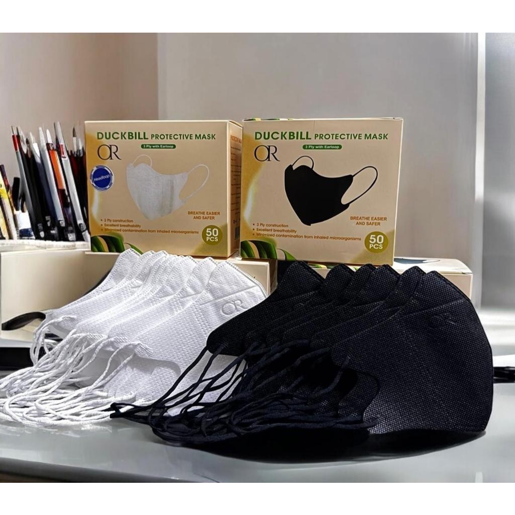 1 BOX (50PCS) MASKER DUCKBILL HIJAB OR ORLEE 3 PLAY - 1 BOX ISI 50 PCS - COD