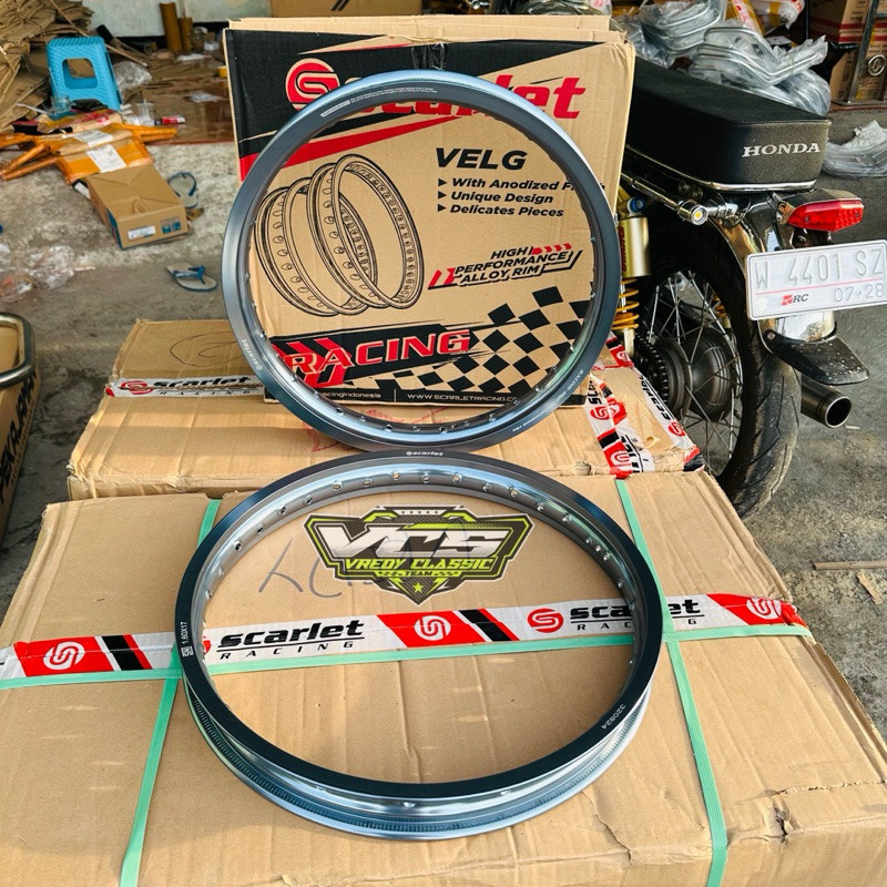 velg SCARLET TITAN 160/185 ring 17 lingkaran velg scarlet depan belakang TITANIUM