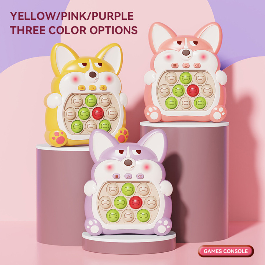 Funny Light Up Electronic Pop-Push Quick Push Game Puzzle Machine Quick Push Decompress Electronic T