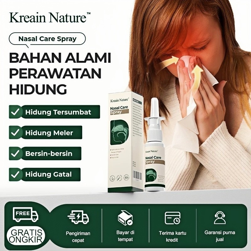 Obat sinusitis | pilek menahun spray | Semprotan Hidung Alami 30ml - Atasi Hidung Mampet & Tersumbat