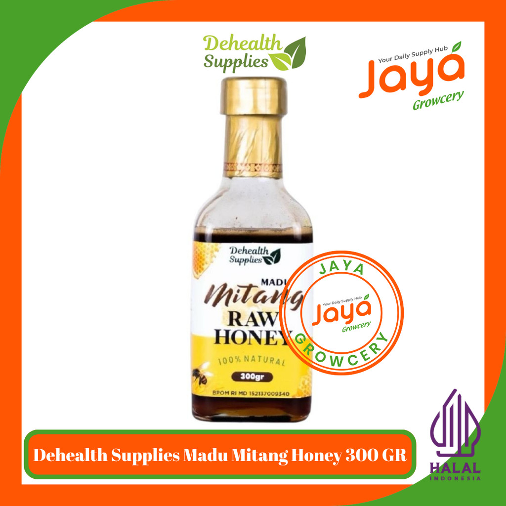 Dehealth Supplies Madu Mitang Honey 300gr Botol Kaca / Madu Asli / Honey