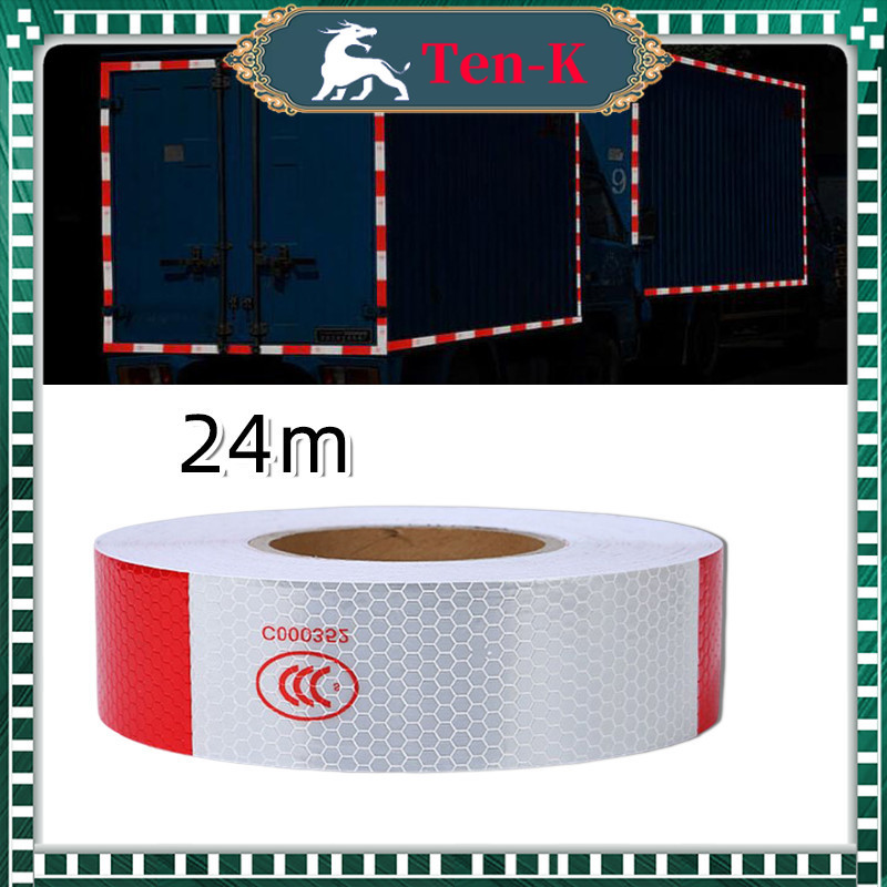 Stiker Reflektor Merah Putih 3M / Stiker Reflektif Pemantul Cahaya