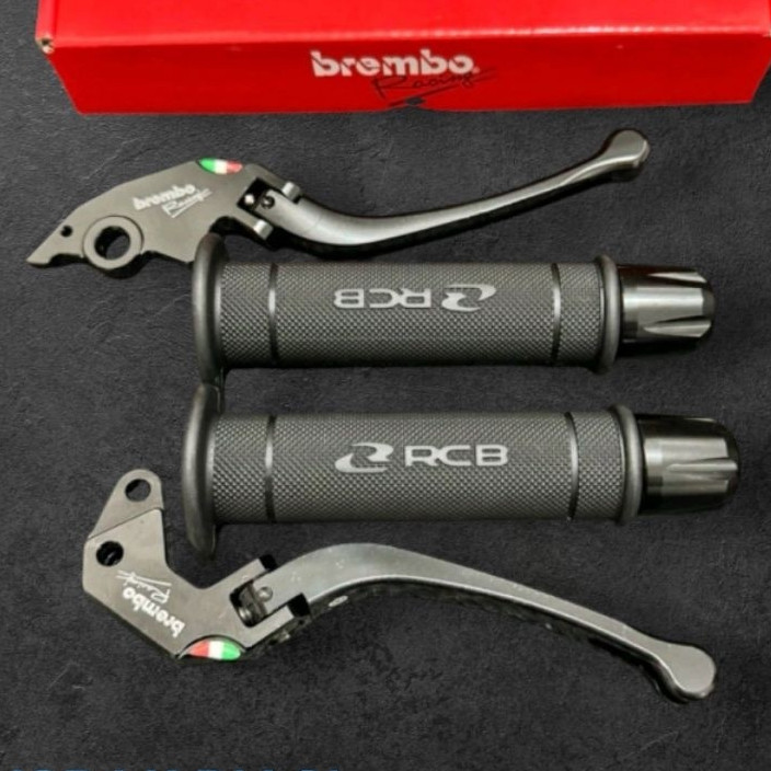 Paket 3in1 Handle Rem Lipat + Handgrip RCB HG55 + jalu stang CNC / Stylo 160 CBS Vario 160 CBS Vario