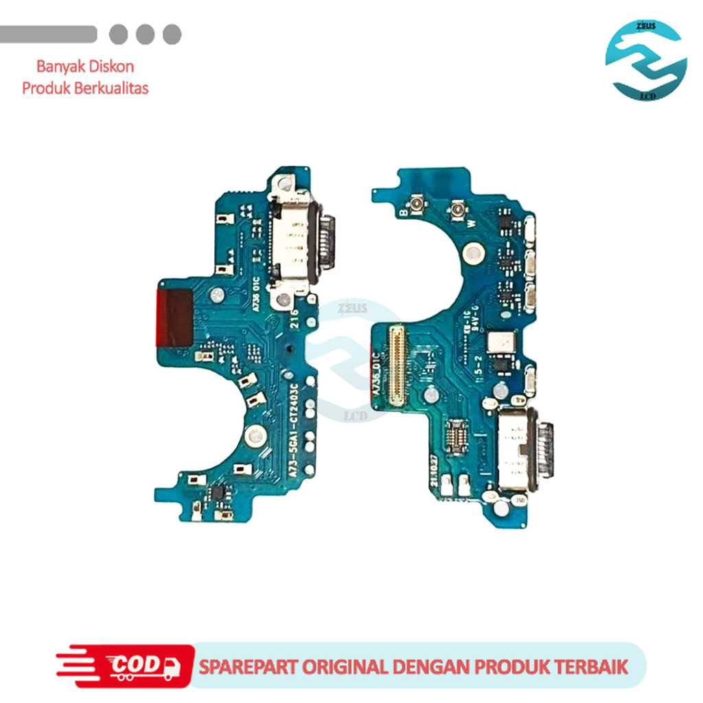 Flexibel Charger Samsung A73 5G / Fleksibel Konektor SIM + Mic A736B / A736B + IC