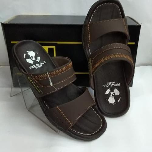 SANDAL KULIT PAKALOLO ORIGINAL SANDAL PRIA SANDAL SLOP SANDAL CASUAL PAKALOLO COKLAT PLUPIN
