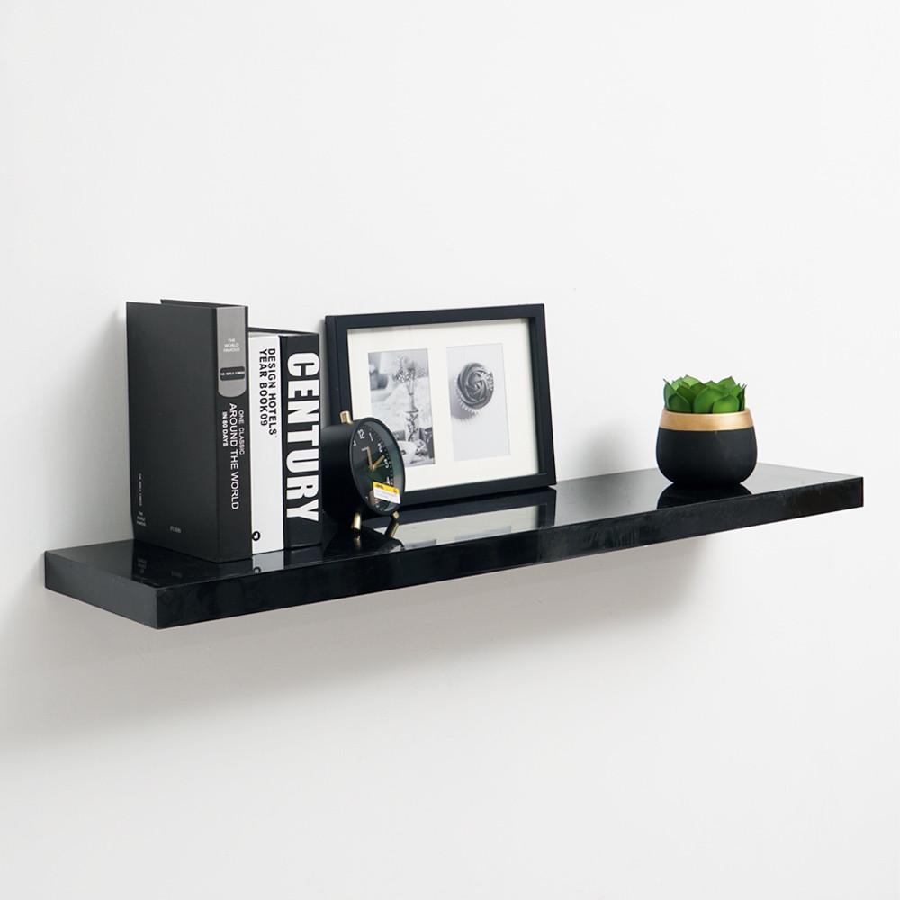 Informa Rak Dinding L100 - Hitam Decorative Wall Shelf Rak Tembok Serbaguna Ambalan Dinding Furnitur