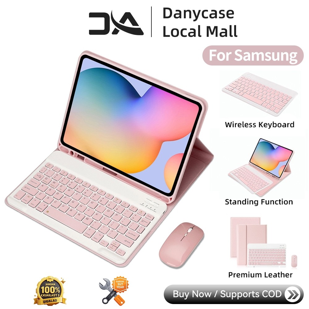 DANYCASE Samsung case set Tablet Cover with Keyboard Mouse for Samsung Galaxy Tab S10FE+ A9 Plus cas