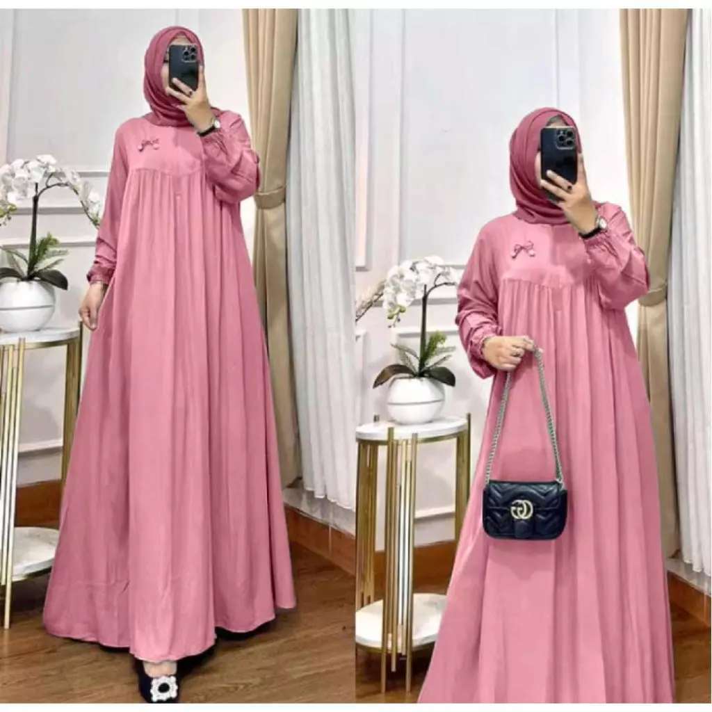GAMIS WANITA KEKINIAN /GAMIS POLOS MURAH / BAJU WANITA MODEL TERBARU / GAMIS WANITA DEWASA
