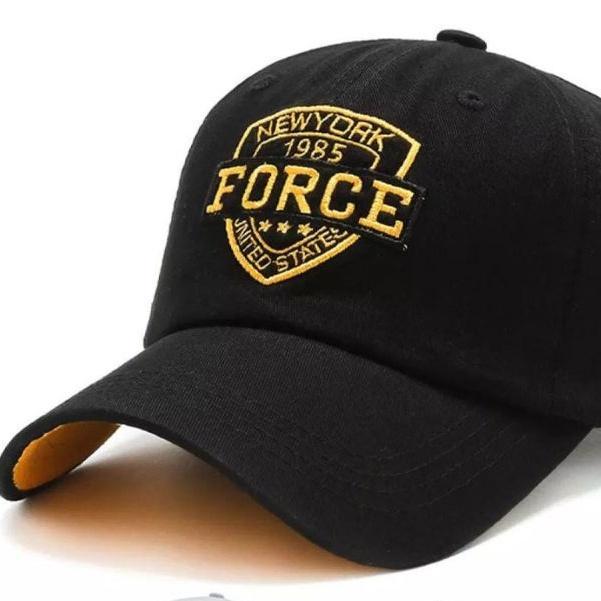 COD Topi Baseball Topi Pria Wanita Dewasa Topi Baseball cap FORCE - Force hitam