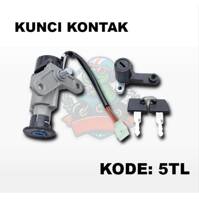 Kunci Kontak Set 5TL Keyset Mio Sporty Mio Smile Kunci Motor 1 Set Key Set Konci Motor Mio Lama Asli